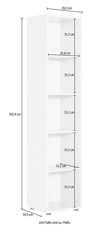 Schildmeyer Aktenregal Serie 200,Aktenregal, Made in Germany, B: 39,3 cm, Solide Verarbeitung - Dieses Produkt ist in Deutschland gefertigt, Weiß, – Produktbild 1 von 3