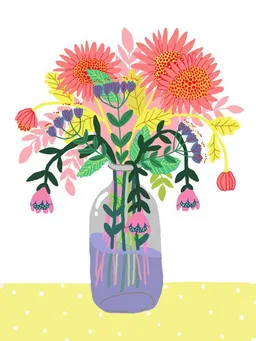 Photocircle Photocircle Poster / Leinwandbild - Flowers in a bottle – Produktbild 1 von 1