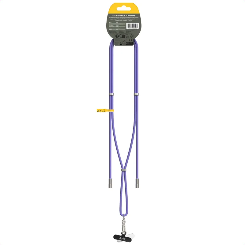 Aqiila Aqiila Lanyard mit Ladekabel USB-C auf USB-C, Lila, – Produktbild 1 von 3