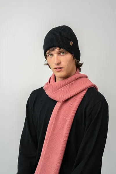 Kopyto Kopyto KARIBU– Plüschiger Merinoschal im Rippenstrick aus 100 % RWS-Merinowolle, Rosa, – Produktbild 4 von 6