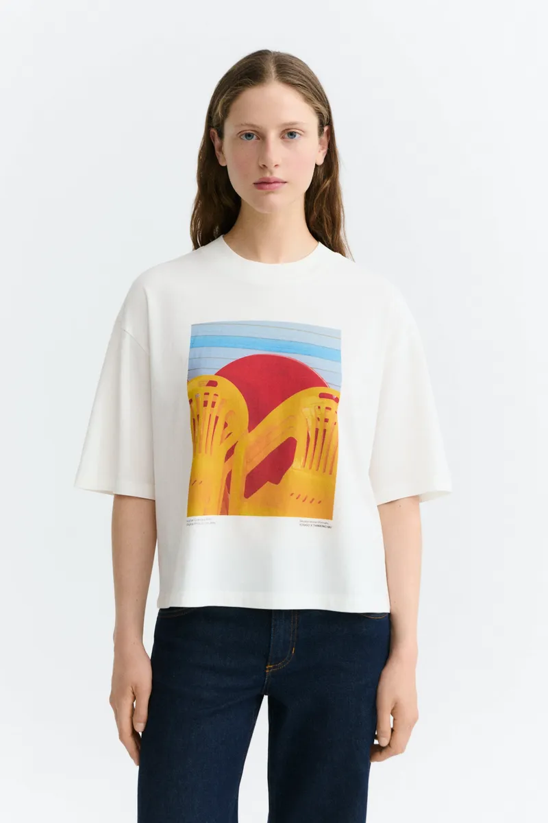 thinking mu Thinking MU Damen vegan T-Shirt Yosigo Oversize-Schnitt Für Den Abend, Lena White, Weiß, – Produktbild 2 von 2