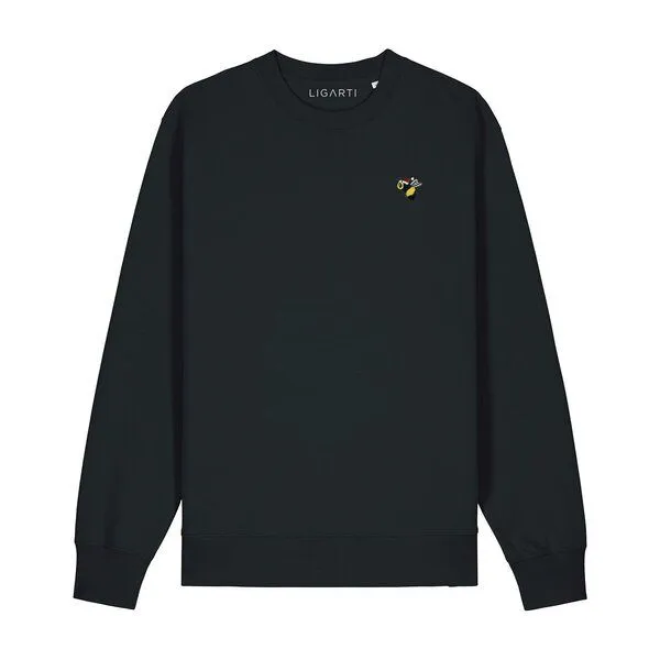 LIGARTI Bestickter Pullover – Esmeralda die Weihnachtsbiene – LIGARTI Tiermanufaktur, Schwarz, – Produktbild 1 von 3
