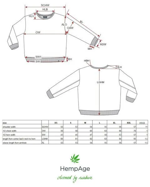 HempAge HempAge Basic Sweatshirt Damen Hanf/Biobaumwolle, Menta(grün), – Produktbild 3 von 4