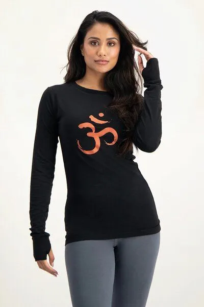 Urban Goddess Urban Goddess Karuna OM Yoga Langarm Shirt, Onyx black (schwarz), – Produktbild 2 von 4