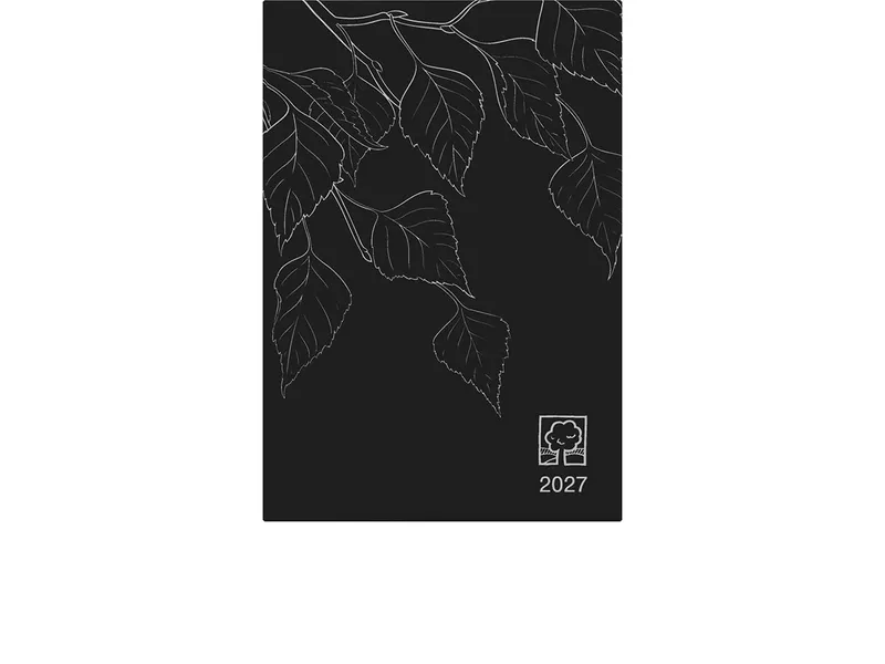 Zettler Zettler Buchkalender aus Recyclingpapier, 2027 schwarz – Produktbild 2 von 3
