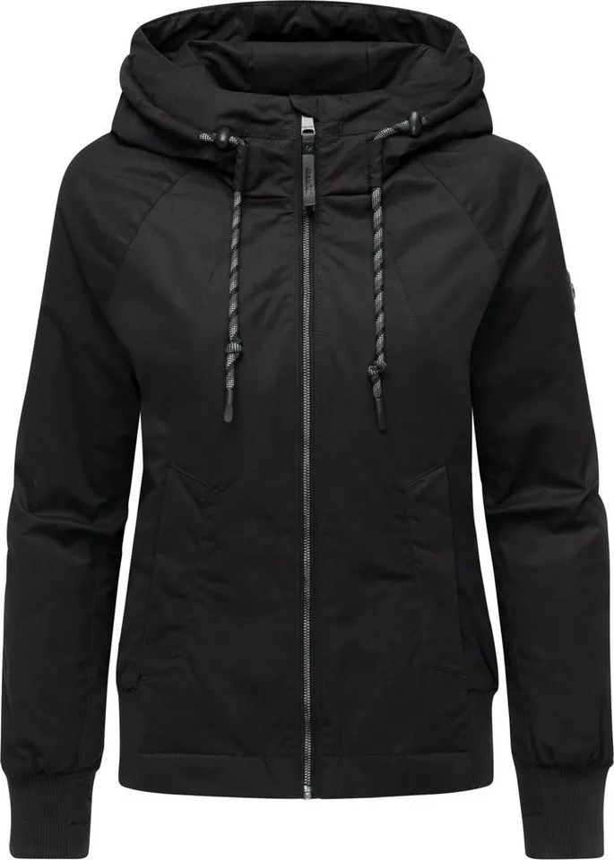 ragwear ragwear Outdoorjacke Lumie YOUMODO Gefütterte Übergangsjacke mit Kapuze, Schwarz, – Produktbild 1 von 5