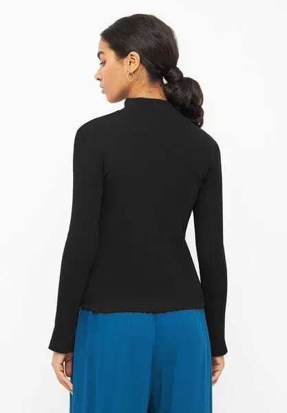 Givn Berlin Givn Berlin Rollkragen-Longsleeve GINA aus Bio-Baumwolle, Schwarz, – Produktbild 3 von 4
