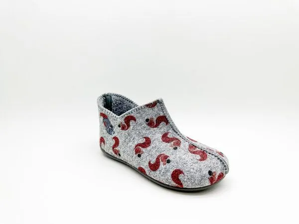 thies Veganer Kids Squirrel Slipper Boot "thies ® PET" aus recycelten Flaschen, fair produziert, Grey (grau), – Produktbild 3 von 4