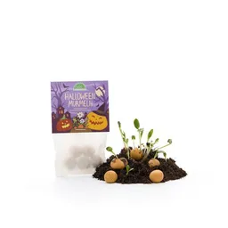 Die Stadtgärtner Die Stadtgärtner 5 Blumenmurmeln im Tütchen "HalloweenMurmeln" - Geschenk & Giveaway für Halloween – Produktbild 1 von 1