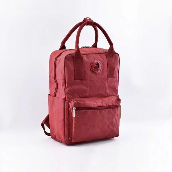 PAPERO PAPERO Rucksack aus Papier wasserfest vegan 2 in 1 Handtasche Damen, Rot, – Produktbild 1 von 4