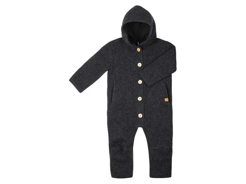 Pure pure by Bauer PURE PURE by Bauer Baby und Kinder Overall mit Kapuze Wollwalk anthrazit Gr.74/80, Grau, – Produktbild 1 von 1