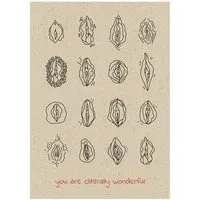 matabooks matabooks® Nachhaltige A6 Postkarte aus Graspapier, Cliterally wonderful, – Produktbild 1 von 1