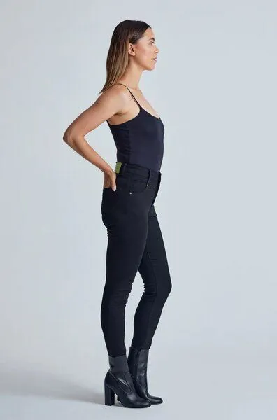Flax and Loom Flax and Loom High Waist Skinny Jeans Modell: Nina, Ebony (schwarz), – Produktbild 2 von 4
