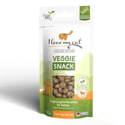 I love my cat NATURAL CAT FOOD Veggie Snack vegane Katzenleckerlis mit mikrobiellem Protein - 50g, Snack für: Katzen, vegan, getreidefrei, glutenfrei, ohne zugesetzten Zucker – Produktbild 1 von 1