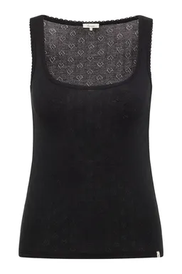 Tranquillo Ajour-Top Rosaa aus Biobaumwolle - black / L – Produktbild 1 von 1
