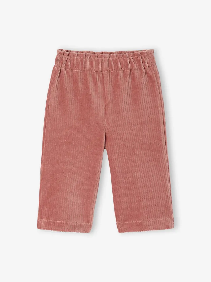 Vertbaudet Baby Cordhose mit weitem Schnitt, Altrosa, – Produktbild 1 von 2