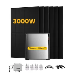 EcoFlow EcoFlow Stream Ultra X, Solaranlage mit Speicher, mit 6 x 500W Bifazialen Solarmodulen, by Powerness - Stream Ultra X | 3840Wh / 4 x Smart Plug / Selbstabholung – Produktbild 1 von 1