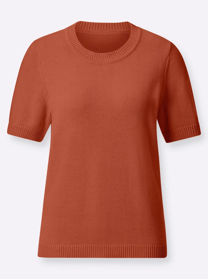 Witt Kurzarmpullover, Rostrot, – Produktbild 1 von 2
