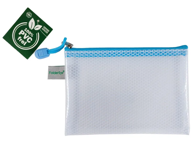 FolderSys FolderSys Kleinkram-Beutel "Candy Bag" mit RV, DIN A6, EVA, pastell blau transparent – Produktbild 1 von 1