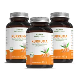 Cellavent Healthcare Bio Kurkuma Kapseln ohne Pfeffer – Acurmin Phytholistic 3 Monate – Produktbild 1 von 1