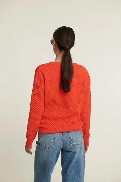 Basic Apparel Basic Apparel Lis Pullover aus Bio-Baumwolle, Rot (grenadine), – Produktbild 5 von 5