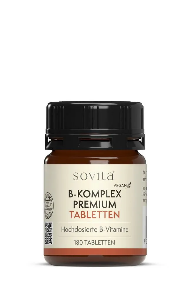 Ascopharm Ascopharm sovita Vitamin B-Komplex Premium, 180 vegane Tabletten hochdosiert 1, 1 er – Produktbild 2 von 5