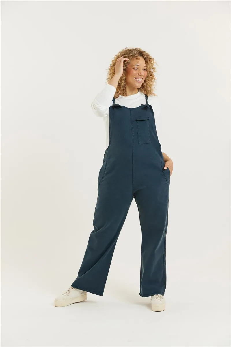 Flax and Loom Tencel Relaxed Fit Latzhose Modell: Lou-Barker, Navy, – Produktbild 1 von 1