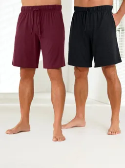 wäschepur men Hose kurz bordeaux + schwarz – Produktbild 1 von 1