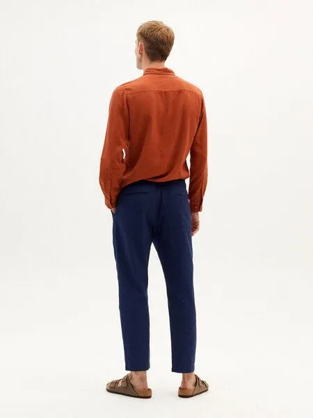 thinking mu thinking mu Chino Hose - Light Travel Pants - aus Bio-Baumwolle, Blau (blue night), – Produktbild 3 von 4