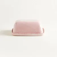 onomao onomao Handgemachte Butterdose 'Manteiga' aus Steinzeug | Kollektion TRADITIONELL, Rosé, – Produktbild 1 von 1