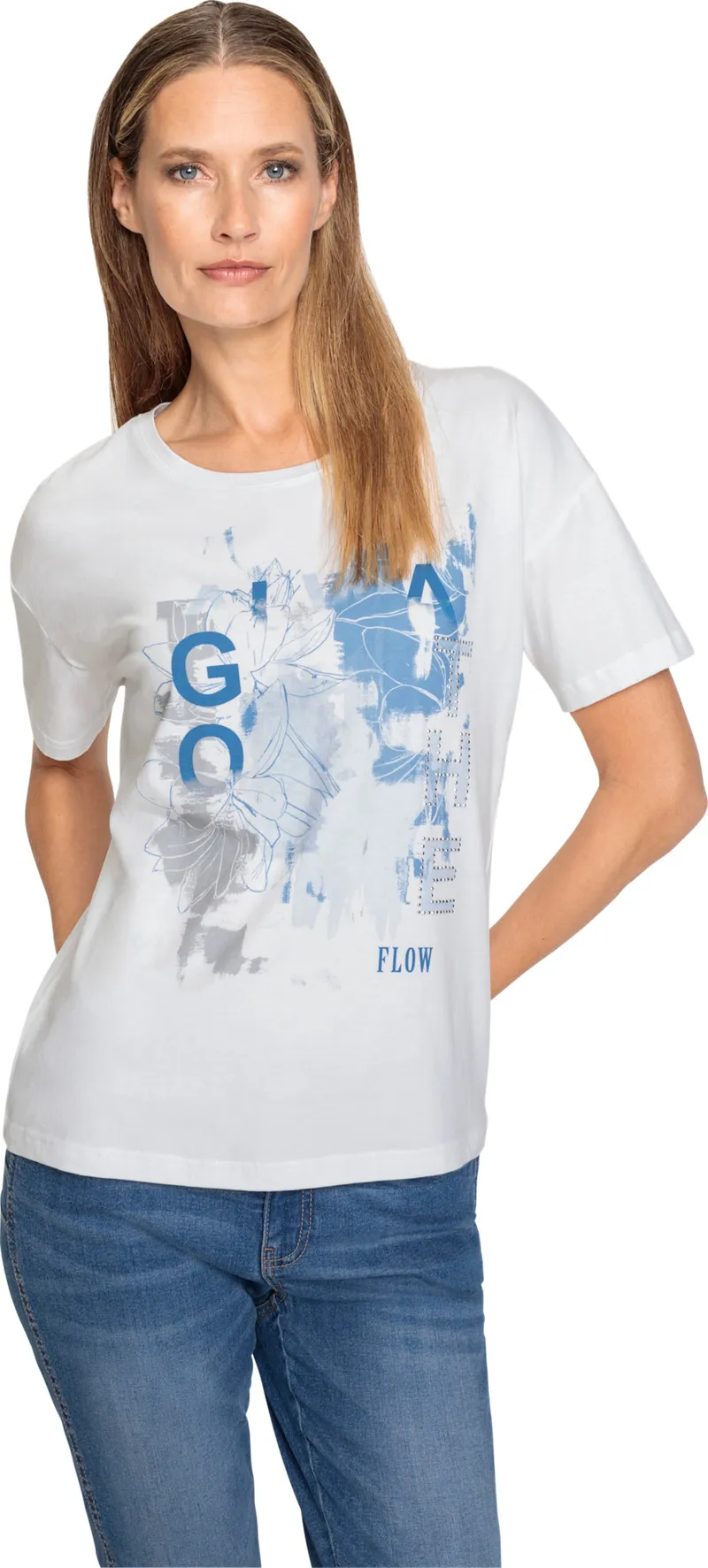 heine Print-Shirt weiß, Weiß, – Produktbild 2 von 2