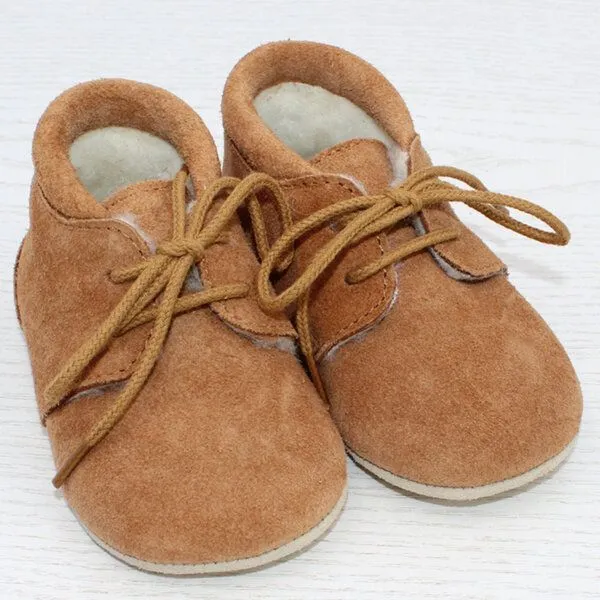 Pololo Pololo Laufanfänger-Barfußschuh Porto mit Wollfutter, 3 Farben, Braun, – Produktbild 2 von 4