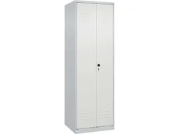 C+P C+P Schwarz-Weiß-Spind Classic PLUS, 2 Abteile, 1850x600x500mm, Lichtgrau/Verkehrsweiß – Produktbild 1 von 1