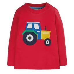 Frugi Frugi Langarm-Shirt Adventure Applique Top Traktor in rot – Produktbild 1 von 1