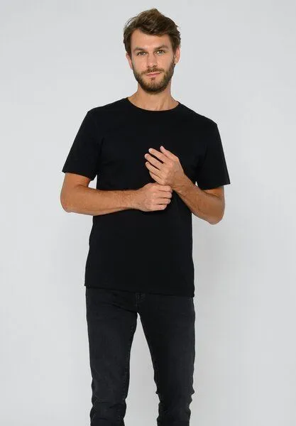 THOKKTHOKK ThokkThokk TT02 T-Shirt Herren (GOTS, vegan, Bio-Baumwolle), Schwarz, – Produktbild 5 von 7