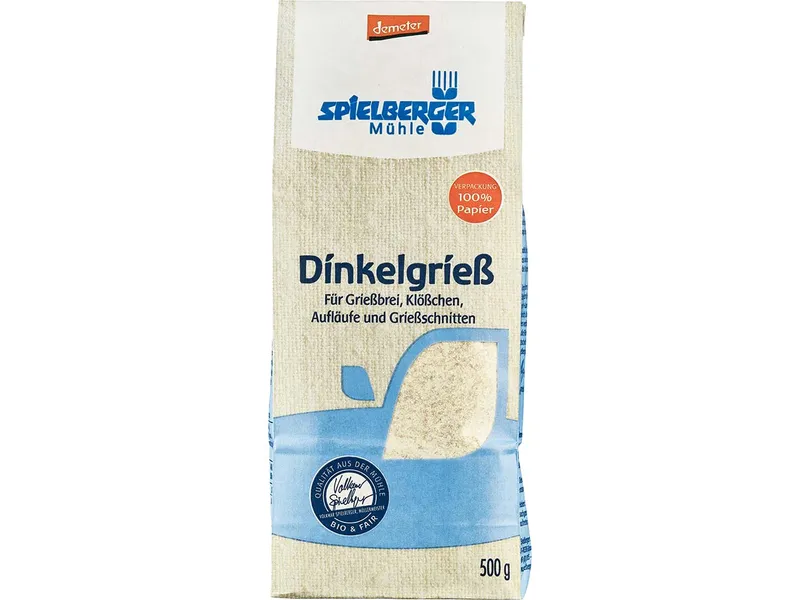 Spielberger Mühle Spielberger Mühle Bio-Dinkelgrieß, 500 g – Produktbild 1 von 1