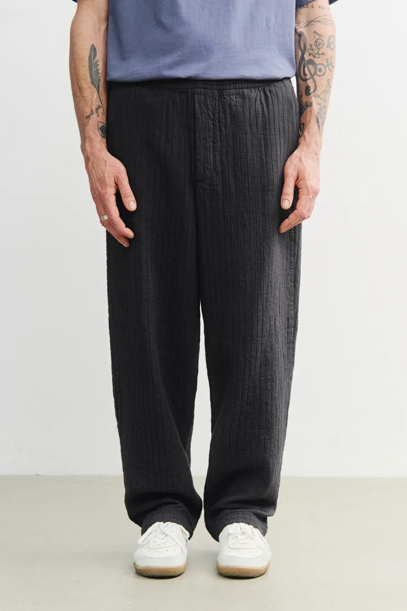 Rotholz Rotholz Herren vegan Hose Mit Weitem Bein Gerippt Anthrazit, Grau, – Produktbild 2 von 2