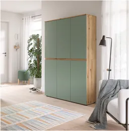 xonox.home Mehrzweckschrank in Smoke Green /Evoke Oak Nachbildung B/H/T ca.: 105 x 175 x 37 cm – Produktbild 1 von 1