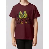 watabout.kids watabout.kids T-Shirt Kinder Avocado Fahrrad, Burgundy, – Produktbild 1 von 1