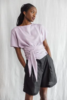 Jyoti - Fair Works Jyoti - Fair Works Damen vegan Wickelshirt Amaranth Flieder – Produktbild 1 von 1
