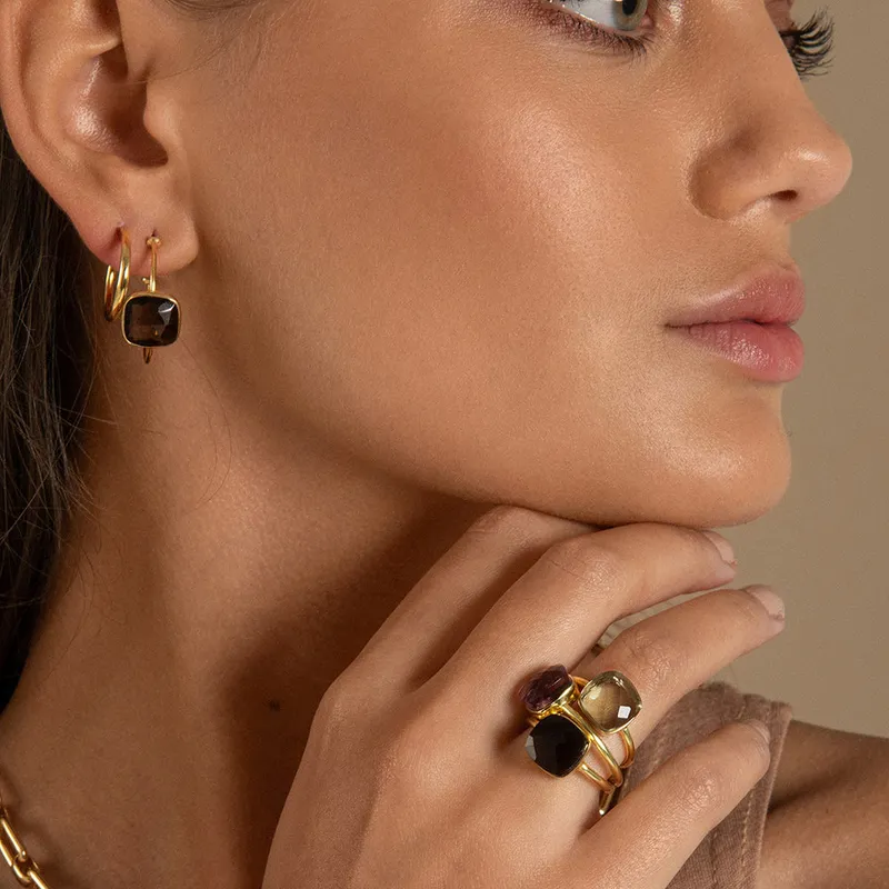 Amadeus Amadeus Damen vegan Ring Sophia Prasiolith Gold, Gold, – Produktbild 2 von 2