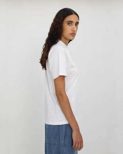 Rotholz Rotholz Basic T-Shirt mit breitem Kragen Bio Baumwolle, Weiss, – Produktbild 6 von 7