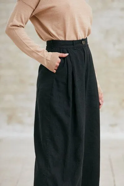 Jyoti - Fair Works Jyoti - Fair Works Hanf/Tencel Culotte Awasi Schwarz – Produktbild 3 von 4