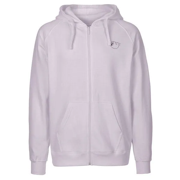 HANDGEDRUCKT HANDGEDRUCKT "Baumelmeister" Männer Zip Hoody Neutral, Dusty purple, – Produktbild 2 von 4