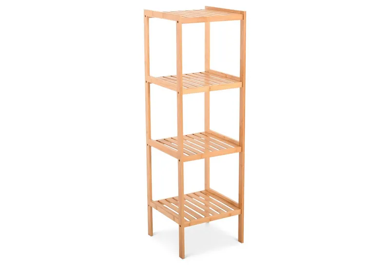 Raburg Standregal Badregal, Bambus, Keda, 4 Böden, für Bad, Küche oder Wohnraum, Beige, – Produktbild 1 von 3