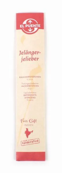 El Puente El Puente Räucherstäbchen "Jelängerjelieber" | Fair Trade & Handmade aus Indien, Natur, – Produktbild 1 von 1