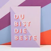 Bow & Hummingbird Bow & Hummingbird Postkarte "Du bist die Beste" – Produktbild 1 von 1