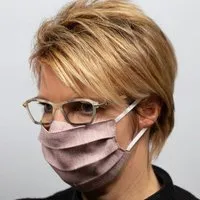 nahtur design nahtur-design Mund-Nasen-Maske für Brillenträger aus Bioleinen, Rosa, – Produktbild 1 von 1