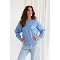 TWOTHIRDS TWOTHIRDS Damen vegan Sweatshirt Leskov Denimblau, Blau, – Produktbild 1 von 1