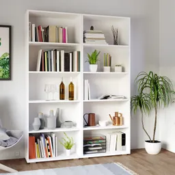 Casaria® Bücherregal Vela Weiß 5 Fächer – Produktbild 1 von 1